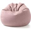 Aiire Pouf Rosa XXL per Bambina con Imbottitura - Puff Poltrona a Sacco, Pouffe Salotto o Bean Bag per Decorazione della Camera da Letto - Puf Bambini o Gamer, Puffo per Sedersi