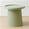 HJYXXSR Tavolino rotondo in plastica, comodino multifunzionale creativo, tavolo con accenti decorativi eleganti per soggiorno, camera da letto, balcone Green