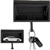 SoeUyd Cassetta Portachiavi per Auto, Garage con Porta Apribile, da Parete per Montaggio a Parete, Gancio Portachiavi, Gancio per Chiavi per Gli Amanti Delle Auto (Nero)