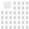 Dorunova Set Veli per Bomboniere in Tulle Poliestere con Cordoncino, Sacchetti Porta Confetti Quadrati 24x24cm per Matrimonio, Battesimo, Comunione, Laurea (Grigio Chiaro, 36 Pezzi)