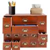 EasegantEl Scatola di immagazzinaggio da tavolo a 14 cassetti,Organizzatore di cassetti in legno da ufficio,Mobili vintage per medicine,Tre dimensioni di cassetti,per organizer da ufficio a casa e stoccaggio