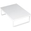 Vilgftyiet Mensola da Cucina in Legno e Metallo per Piano di Lavoro, Supporto per Forno a Microonde, Mensola Regolabile Multiuso, Organizzatore Salvaspazio, Design 40x30x8,5cm (Bianco)