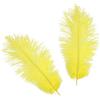 NUOBESTY 5 Piume di Struzzo Gialle 30-35 Cm per Decorazioni Artigianali e Matrimoni Confezione da 5 Pezzi per Feste e Creazioni Creative