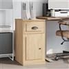SooIarix Mobiletto in rovere Sonoma, 40 x 50 x 75 cm, con cassetto e porta, armadietto compatto per soggiorno, ufficio o corridoio, versatile