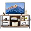 KOMFOTTEU Mobile TV Industriale Panca TV a 3 Livelli con Supporto a Sospensione Metallico Tavolo TV Stile Vintage per TV fino a 65 140x40x63cm per Soggiorno Camera da Letto Ufficio