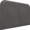 DHOME Testiera Letto Imbottita Liscia Curva in Lino 70 cm Altezza per Parete Acustica Testiere Fonoassorbenti Testiera Letto Camera da Letto (Grigio Scuro, 110cm)