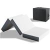 Vesgantti Materasso Pieghevole in Gel Memory Foam per Ospiti, Oeko-Tex Copertina Morbida, Materasso Singolo da Viaggio Campeggio, Sfoderabile, con Borsa per il Trasporto (10CM, 90X190CM)