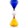 EMO Emò Italia Clessidra in Vetro Giallo e Blu con Sabbia Momentum 12,5xH37 cm