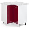 Vicco Mobile ad angolo cucina R-Line, Rosso lucido, 75.6 cm, PL Marmo, per la libera combinazione all'interno di sistemi cucina modulari