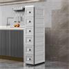 Stoolzfaid Mobiletto Bagno Salvaspazio,Armadio di Stoccaggio Stretto,Mobile da Bagno Stretto,Impermeabile E Resistente All'Umidità,per Camera da Letto Soggiorno