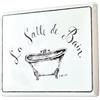 Loberon La Salle de Bain Targa Decorativa - in Ferro - Meravigliosa Stampa, Bianco