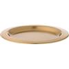 Holyart Portacandele, Portalumini: Piattino per Candela Ottone Satinato Dorato 11.5 cm