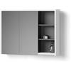 Livinity Specchio contenitore bagno Vomano, Bianco/antracite, 100 x 75 cm