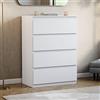 Vida Designs Denver Cassettiera (bianco, 4 cassetti)