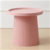 HJYXXSR Tavolino rotondo in plastica, comodino multifunzionale creativo, tavolo con accenti decorativi eleganti per soggiorno, camera da letto, balcone Pink