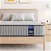 Mellsom Materasso singolo Mellsom 90 x 190 x 20 cm, Memory Foam Gel a 7 zone, rigidità media, 8 pollici ortopedico