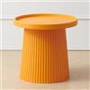 HJYXXSR Tavolino rotondo in plastica, comodino multifunzionale creativo, tavolo con accenti decorativi eleganti per soggiorno, camera da letto, balcone Orange