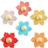 dekora - 100 decorazioni commestibili per torte - Fiori edibili in cialda 5 cm, 6 colori assortiti, Senza glutine e senza lattosio