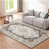 CHOSHOME Tappeto per soggiorno e camera da letto, 200 x 290 cm, lavabile in lavatrice, antiscivolo, classico, a pelo corto, marrone