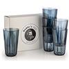 Buddy´s Bar - Set da 6 bicchieri in plastica Tritan di alta qualità, 0,5 litri, senza BPA, effetto cristallo, infrangibili, riutilizzabili e lavabili in lavastoviglie, 500 ml, colore: grigio