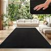 TT Home Tappeto Salotto Pelo Corto Monocolore Design Moderno Lavabile, Colore: Nero, Dimensione:300x400 cm