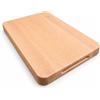 Wooden World - Blocco da Taglio in Legno di Faggio Oliato Tagliere Spesso con Impugnature Laterali e Bordi Arrotondati per Cucina Preparazione Carne Verdure Pane - 30 x 20 x 4 cm