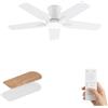 AUTODAY Ventilatore da soffitto con illuminazione, 122 cm, ventilatore da soffitto con telecomando, silenzioso motore DC reversibile, memoria 3CCT, dimmerabile, 6 livelli di velocità, timer, per