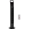 HOMCOM Ventilatore a Torre 40W con 3 Modalità e 3 Velocità, Ventilatore a Colonna Oscillante 70°, Timer 7.5h, con Telecomando fino a 5m, Ф18x78.5cm, Nero