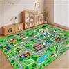 Capslpad Tappeto da gioco per bambini, 200 x 300 cm, antiscivolo, adatto per la cameretta dei bambini, camera da letto, sala giochi, verde