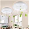 Lospitch Ventilatore da Soffitto con Illuminazione, 2x 80W Ventilatore da soffitto a LED Dimmerabile con Telecomando App, 3 Light Color Change e 6 Velocità Della, Modalità Estiva e Invernale