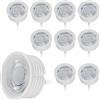 HCFEI 10x LED Lampadina 5W 38° per Faretto da Incasso, ultrapiatto ø50x22mm, dimmerabile, bianco caldo 3000K 230V, sostituisce la Lampadina GU10 MR16