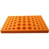 FABULETTA ER - Contenitore per pinze di serraggio per macchine utensili CNC, con 60 scomparti, ER25, ER32, in robusta plastica PP, arancione, impilabile, per officina 5S (pinza a 75 fori)
