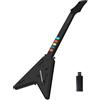 DOYO Chitarra PS4 senza fili, ideale per giochi PC/PS3/PS4, Guitar Hero 3/4/5 e Rock Band 1/2, Guitar Hero (nero)