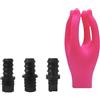 Generico Testina massaggiante multifunzionale in silicone a forma di mano, accessorio di conversione for massaggiatore portatile, strumento for bellezza e salute, relax(Red)
