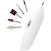 HoMedics, Set per Manicure e Pedicure Elettrico 5 in 1, Lima Elettrica per Unghie con 5 Testine Intercambiabili, Fresa per Unghie, Sistema di Lucidatura per Unghie di Piedi e Mani