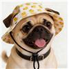 ATLETHIOLOG Cappello per Cani, Estate Protezione Solare Cappellino Parasole con Visiera per Gatto, Cinturino Regolabile, Cappello da Sole Estivo per Gatto con Fori per Orecchie per Animali 3.5-20kg (D, S)
