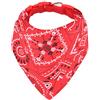 HRP Cani Bandana Foulard per animali domestici regolabile per cucciolo di cane piccolo gatto (L, Rosso)