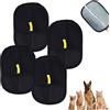 Mizijia 4pcs Guanto per Peli Gatto, Guanto Elettrostatico Peli Gatto, Double Sided Pet Grooming Gloves,Hands on Pet Static Hair Removal Gloves, Adatto per Abbigliamento, Divani e Tappeti