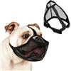 Naapesi Museruola Cane Regolabile in Rete Morbida Traspirante, Museruola Antiabbaio e Anti-Morso per Cani, Comoda Maschera per Animali Domestici, Adatto a Cani di Piccola e Media Taglia, Nero (M)
