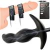 YOANSEXY Elettrostimolazione Plug Anale Anello per Pene con Shock Elettrico Dilatatore Anale Massaggiatore Prostata per Uomini Stimolatore G-Spot Donna Butt Plug Silicone Sessuali per Coppie BDSMS Toys