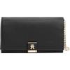 Tommy Hilfiger Donna Borsa a Tracolla Borsa con Catena, Nero (Black), Taglia Unica