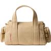 Calvin Klein Donna Borsa a Tracolla Webbing Strap Canvas Pocket Bag Piccola, Beige (Khaki Canvas), Taglia Unica