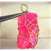 Pendente Grezzo Di Zaffiro Rosa Naturale Da 87,20 Ct/32 Mm Regalo Di Compleanno