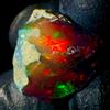 OPAL EMPIRE Opale Nero Etiopia Naturale Grezzo Fire Opal 6,5 Ct 14x13 mm