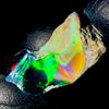 OPAL EMPIRE Opale Etiopico Grezzo Nero Black Fire Opal Naturale 11.5Ct 22x13 mm