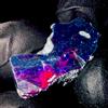OPAL EMPIRE Ethiopian Black Opal Grezzo Pietra Naturale 7.85 Ct 19x12 mm Fire