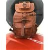 Fatto a mano 20 " Handmade Vera Pelle Zaino Unisex Laptop Portatile Zaino Borsa da Viaggio