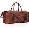 Fatto a mano Handmade Borsa Da Viaggio Vintage In Pelle Uomo 32"X11" Duffle Palestra