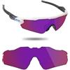 Fiskr Lenti polarizzate di ricambio compatibili con occhiali da sole Oakley Radar EV Pitch OO9211, resistenti agli urti e vestibilità perfetta, colore rosso viola