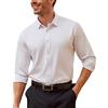 Mauro Kane Camicia Uomo No Stiro Manica Lunga - Camicia Elegante da Uomo con Una Lucentezza Tenue, Regular Fit Business Casual, Antipiega con Bottoni M